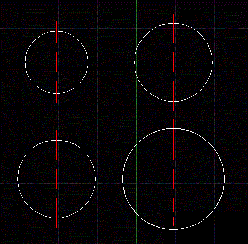 CAD中快速畫多個圓的中心線的畫法，簡單高效，一步到位