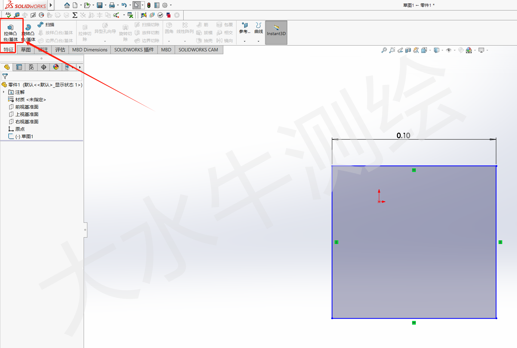 Solidworks基礎(chǔ)教學(xué)丨（2）建立長(zhǎng)方體模型、開孔。