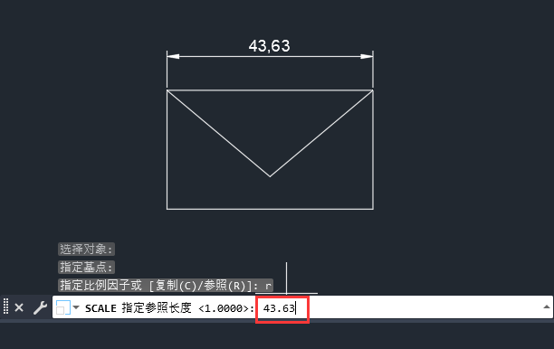 CAD如何放大對(duì)象到指定尺寸？