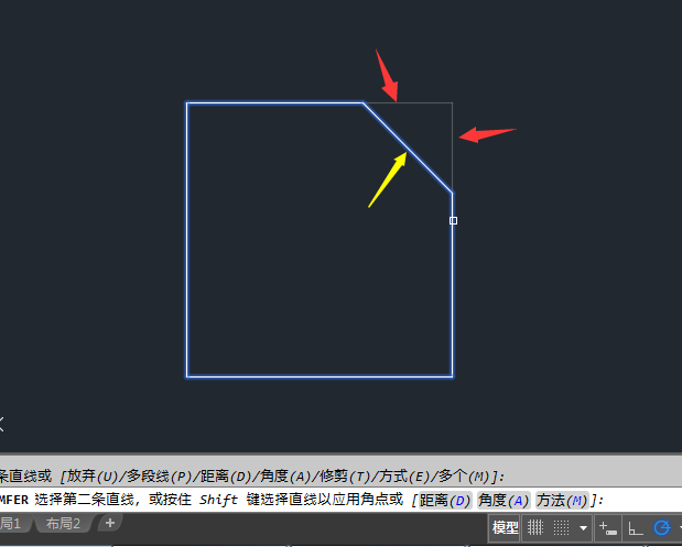 CAD倒角設(shè)置角度！